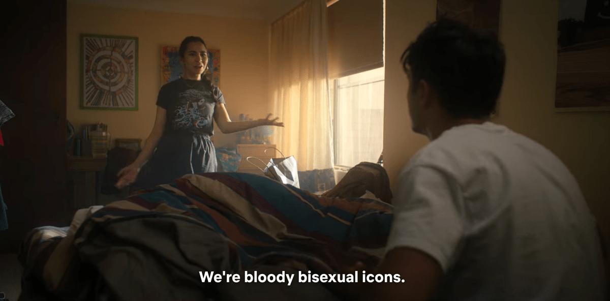 Missy saying "We're bloody bisexual icons."